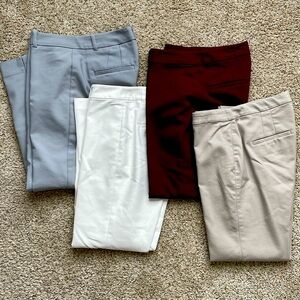 White House Black Market four pairs of slim ankle trousers